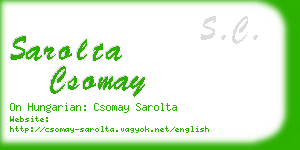 sarolta csomay business card